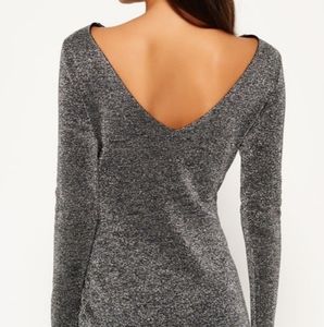 Superdry V back metallic dress